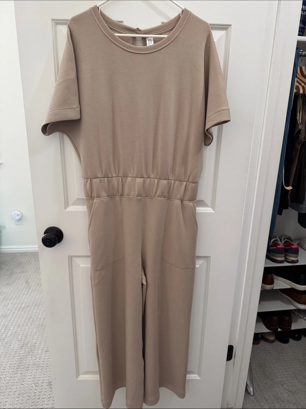 Spanx Air Essentials Short-Sleeve Jumpsuit - Picture 1 of 4